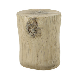 English Elm Gene Natural Finish Fiber Concrete Accent Table with Faux Concrete Top, Eco Cement Modern Charm Brown 19.7 L x 17 W x 16.2 H B2726P246011