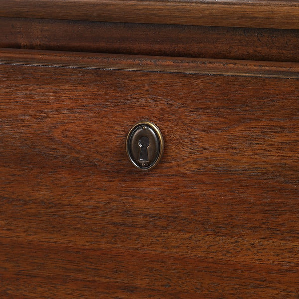English Elm Chamberlin Traditional Brown 3-Drawer Dresser with Antique Bronze Rings, Full-Extension Glides, 46.75" L B050P376939