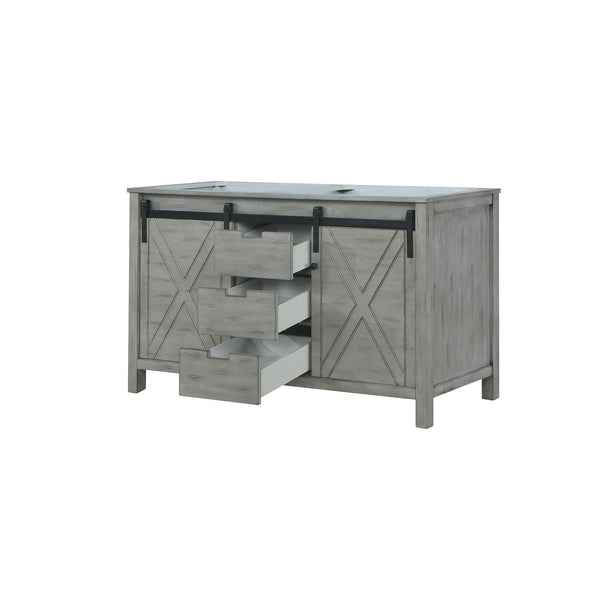 English Elm Ash Grey Double Bath Vanity - 60-Inch Wide, Stylish Storage & Soft-Close Hardware For Modern Bathrooms B2731P260996