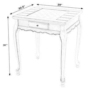 Butler Specialty Bannockburn Square Wood Game Table With Reversible Top & Antique Brass Drawer - Perfect For Family Fun Black Rubberwood Solids,Mdf,Cherry,Maple And Walnut Veneers 1694111-butler