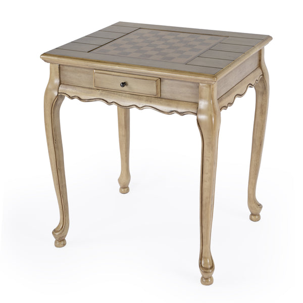 Butler Specialty Bannockburn Square Wood Game Table With Reversible Top & Antique Brass Drawer - Perfect For Family Fun Tan,Beige Rubberwood Solids,Mdf,Cherry,Maple And Walnut Veneers 1694424-butler