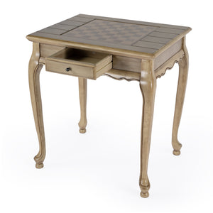 Butler Specialty Bannockburn Square Wood Game Table With Reversible Top & Antique Brass Drawer - Perfect For Family Fun Tan,Beige Rubberwood Solids,Mdf,Cherry,Maple And Walnut Veneers 1694424-butler