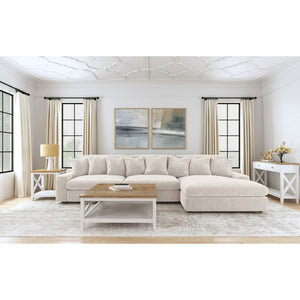 English Elm Cassidy Three Piece Corduroy Sectional with Lounge Unit for Cozy Living Spaces B062S01421