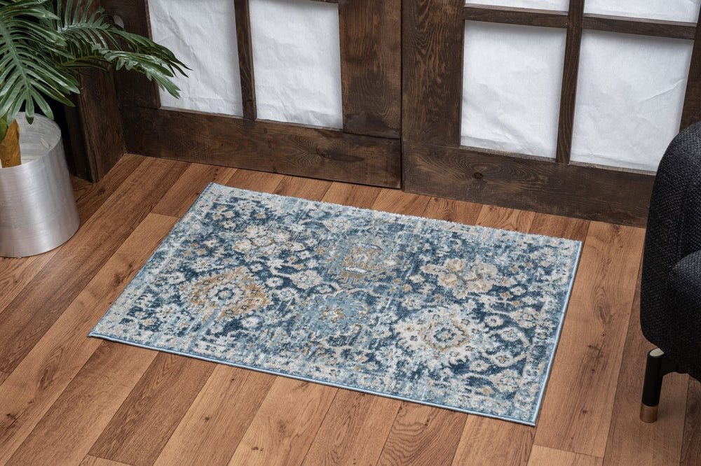 English Elm Noble Navy 2 Ft. X 3 Ft. Area Rug - Durable, Kid & Pet-Friendly, Timeless Elegance For Any Space B186P181083