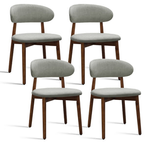 English Elm Laurel Green Flannelette Dining Chairs Set Of 4 - Ergonomic, Stylish, And Durable For Home & Café Use T3967P386703