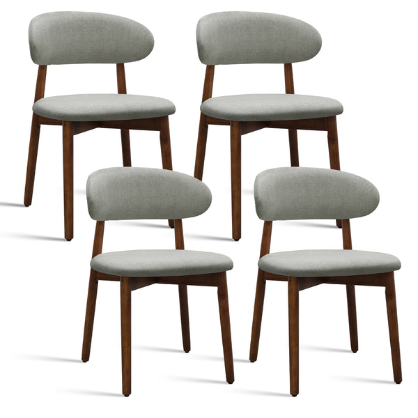 English Elm Laurel Green Flannelette Dining Chairs Set Of 4 - Ergonomic, Stylish, And Durable For Home & Café Use T3967P386703