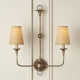 Natural Grasscloth Tapered Chandelier Shade