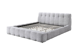 English Elm Hannah Gray Chenille Queen Bed – Modern, Plush Upholstered Design With Durable Support & Style B2726S00549