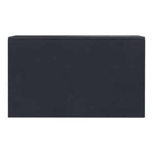 English Elm Modern Bedroom Nightstand Rosemont Two-Drawer Midnight Blue with Beveled Acrylic Trim and Chrome Accents, 27.5x17x26.5" B011P338089