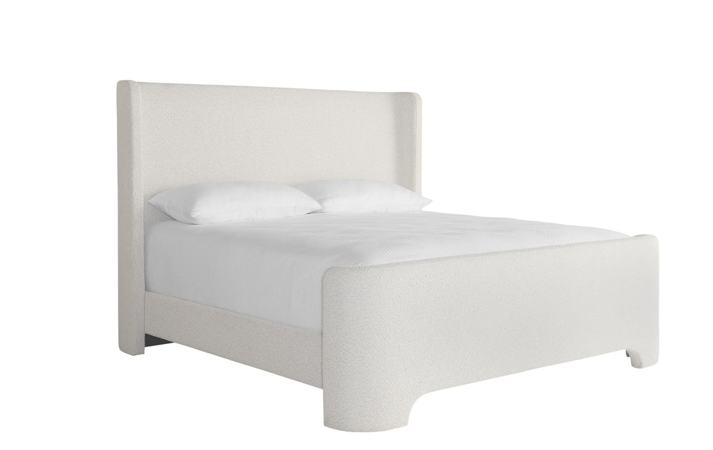 Sunpan IVES Bed - King - Luxe Boucle Upholstered in Copenhagen White for Modern Comfort & Style 112524