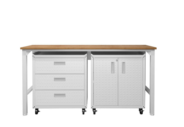 Manhattan Comfort Fortress Modern Garage Set White 16GMC-WH