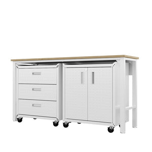 Manhattan Comfort Fortress Modern Garage Set White 16GMC-WH