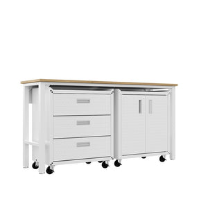 Manhattan Comfort Fortress Modern Garage Set White 16GMC-WH