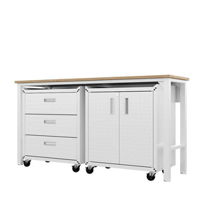 Manhattan Comfort Fortress Modern Garage Set White 16GMC-WH