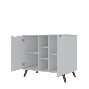 Manhattan Comfort Hampton Mid-Century Modern Sideboard / Buffet Stand White 16PMC1