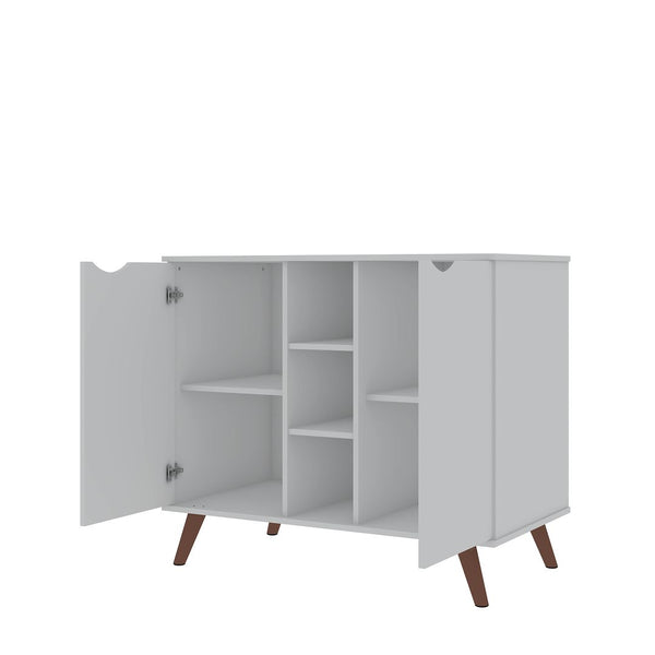 Manhattan Comfort Hampton Mid-Century Modern Sideboard / Buffet Stand White 16PMC1