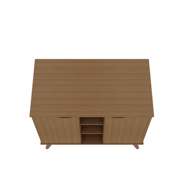 Manhattan Comfort Hampton Mid-Century Modern Sideboard / Buffet Stand Maple Cream 16PMC5