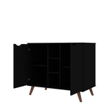 Manhattan Comfort Hampton Mid-Century Modern Sideboard / Buffet Stand Black 16PMC70