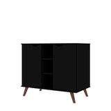 Manhattan Comfort Hampton Mid-Century Modern Sideboard / Buffet Stand Black 16PMC70