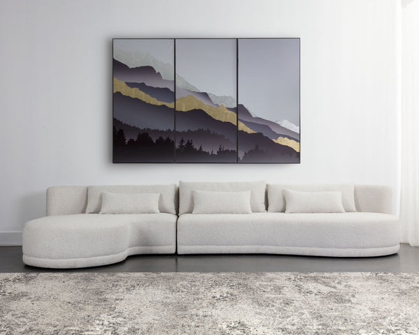 Sunpan Laken Sofa Chaise - Elegant Boucle Upholstered Design for Maximum Comfort and Modern Living Spaces Left Arm Facing - 159W x 70.5D x 30H