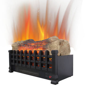 English Elm 20 Inch Freestanding Electric Fireplace Heater with 3d Flame Effect for Indoor Rooms W1769P304057