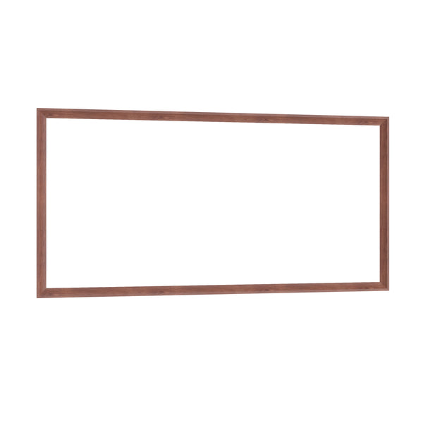 English Elm 60"x30" Oversized Modern Rectangle Bathroom Mirror with Slim Aluminum Frame, Explosion-Proof Glass, Versatile Mounting Options for Vanity, Entryway, Bedroom, Living Room Walnut W708P297663