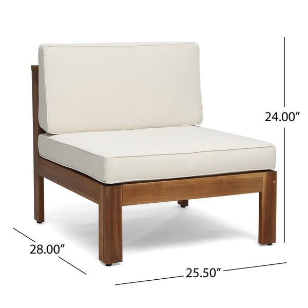 English Elm Cambridge Acacia Wood Outdoor L Shaped Sectional Sofa Set with Teak Finish Patio 63705.00BGE