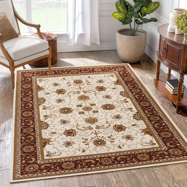 English Elm Manchester Ivory Area Rug 5'3" X 7'3" – Durable, Stain-Resistant, Perfect For High-Traffic Spaces B186P316779
