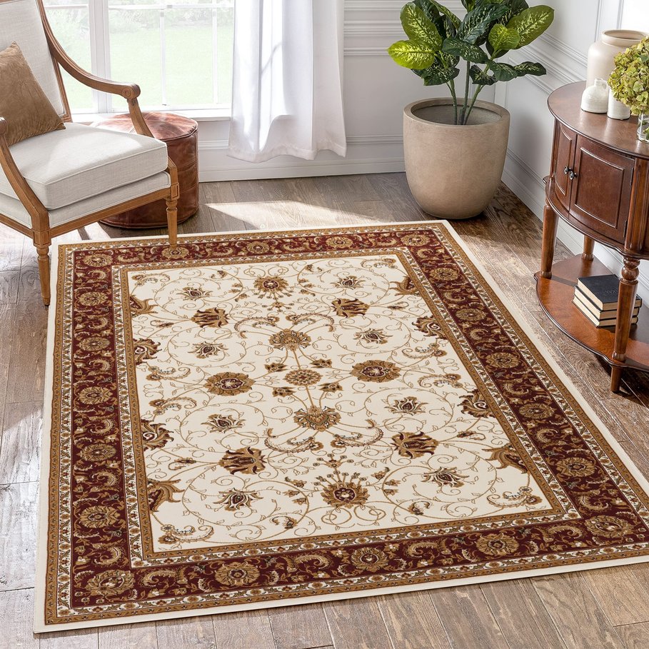 English Elm Manchester Ivory Area Rug 7'10" X 10'6" - Durable, Soft, Kid & Pet-Friendly For High-Traffic Spaces B186P316780