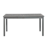 English Elm Walker Edison - Contemporary Slat-Top Acacia Wood Outdoor Dining Table - Grey Wash