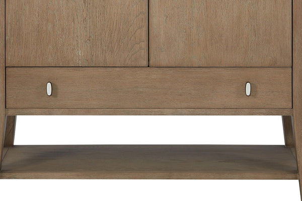 English Elm Door Chest Toffee Solid Wood & MDF Cabinet with Soft-Close Hinges, Adjustable Shelves, Drawers, Shelf B2699P323475