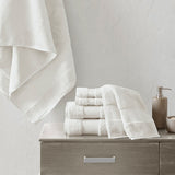 Madison Park Signature Turkish Transitional Cotton 6 Piece Bath Towel Set MPS73-349 White