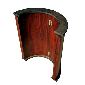 English Elm 96" Casino Style Poker Table with Speed Cloth Felt Racetrack and Steel Cup Holders Blue W2748S00017