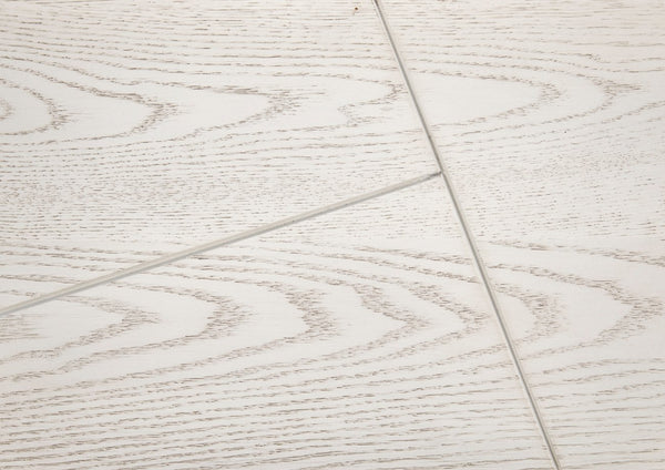 English Elm Antique Asteria Nightstand with Drawers in Antique White Oak Veneer, Flat Black Hardware Accent B011P286903