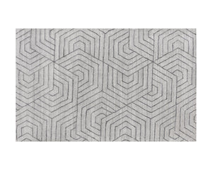Sunpan Mazey Hand-Loomed Rug - Unique Hexagon Design by Skilled Artisans, Soft Viscose for Modern Elegance 6' X 9'