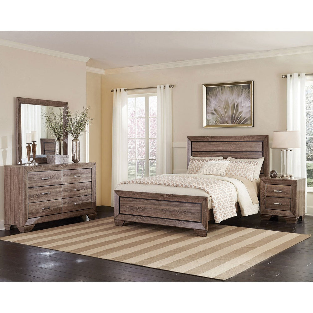 English Elm Oatfield 4-Piece Queen Bedroom Set In Washed Taupe - Stylish, Durable & Perfect For Modern Spaces B062S00916