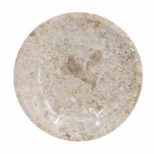 English Elm 6x6x1.5" Round Marble Decorative Bowl Cream - Versatile Entryway Catchall, Soap Dish & Orb Vessel, Modern Organic Charm W2078P358642