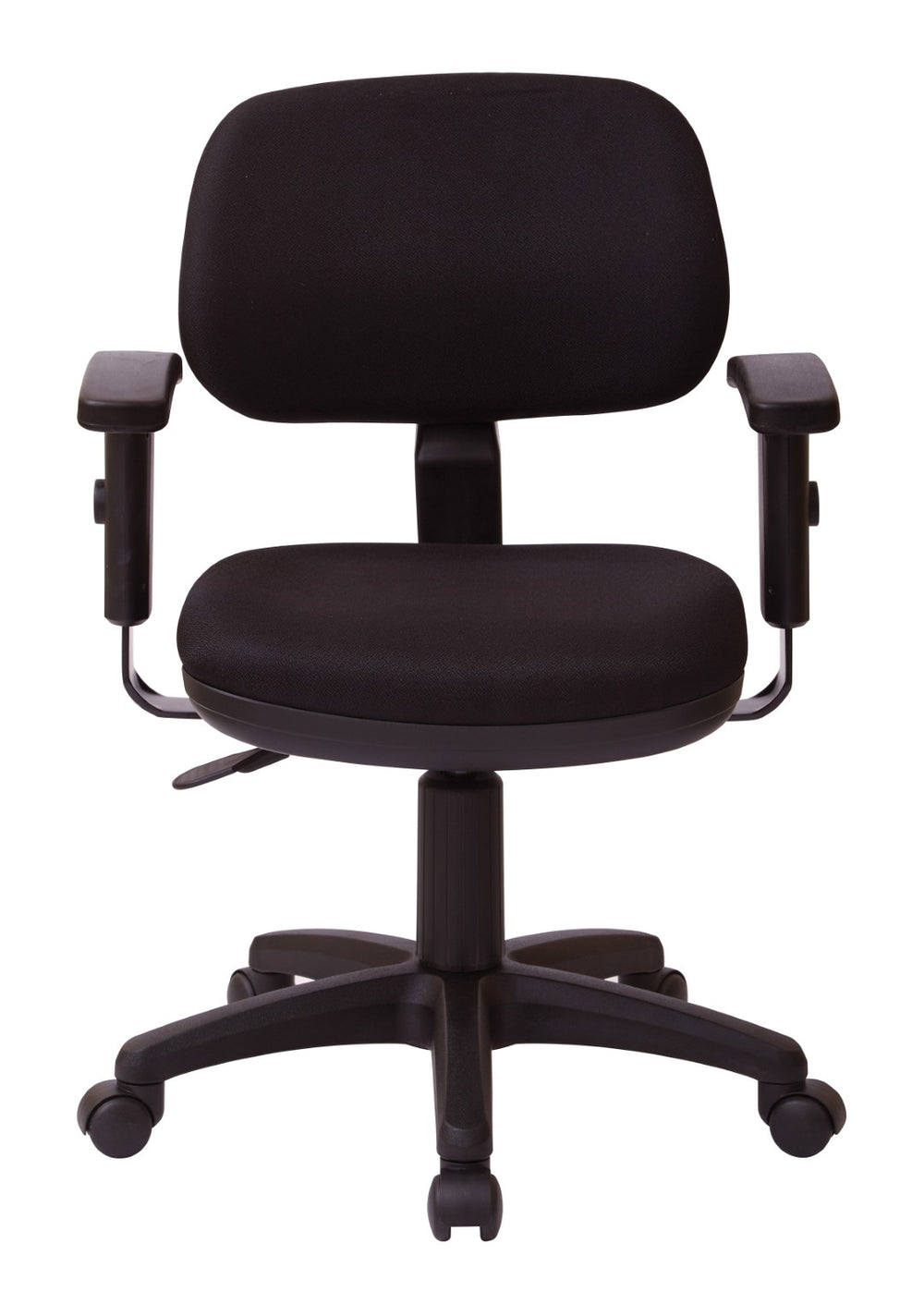 OSP Home Furnishings Ergonomics Chair with Lumbar Support Adjustable Arms and Greenguard Certified Cushioned Seat Task SC117-231