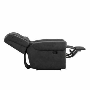 English Elm Wallace & Bay - Gray Gliding Recliner — Slate Gray Fabric Recliner with Smooth Glide, Classic Style, Easy Care Comfort B361P384420