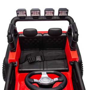 English Elm 24v Kids Electric Ride on Car with Parental Remote Dual Motors and Four Wheel Suspension Red W1578P208319