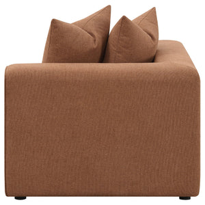 English Elm Colleen Terracotta Corner Chair With Pillows - Stylish Modular Seating For Modern Living Spaces B062P358077