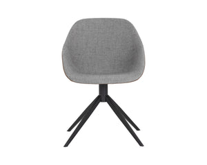 Sunpan Mccoy Swivel Dining Chair - Masculine Charm with Unique Two-Toned Design for Modern Spaces November Grey / Cinnamon Brown