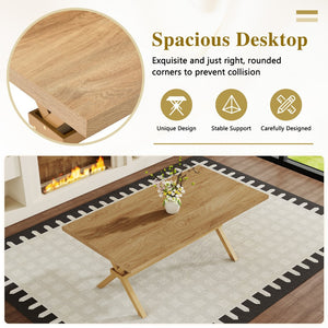 English Elm 71 Inch Industrial Dining Table Walnut Mdf Top Seats 8 with X Frame Steel Base Wood W1151P434795