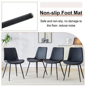 English Elm Scalable Extendable Dining Set with Wood Grain Table and Gray Linen Chairs 8 Piece Walnut+Black W1151S04701