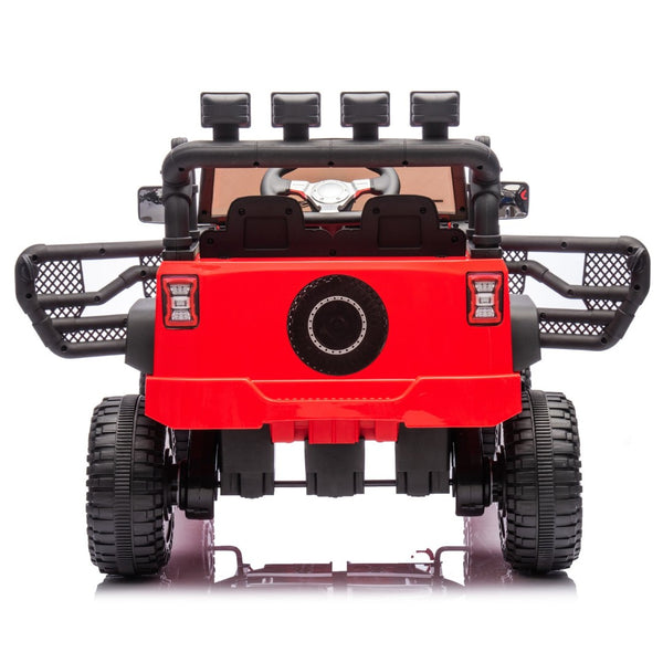 English Elm 24v Kids Electric Ride on Car with Parental Remote Dual Motors and Four Wheel Suspension Red W1578P208319