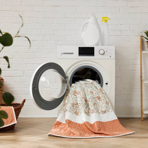 English Elm 6 Madison Park Dawn Cotton Percale Reversible Quilt Set with Paisley Pintuck, Lace Trim, Pillows, Full/Queen Coral 17.72 L x 22.83 W x 8.66 H B035129021