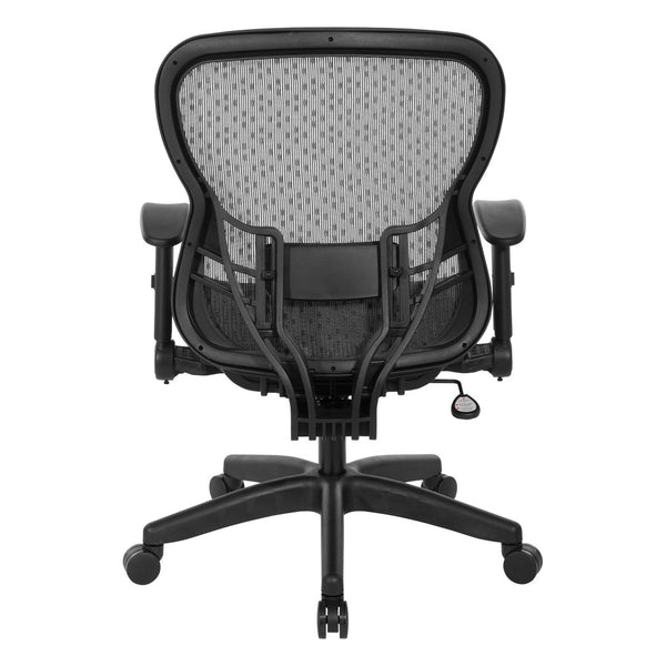 OSP Home Furnishings Deluxe R2 Mesh Ergonomic Office Chair with Lumbar Support and Synchro Tilt Control 529R-R22N1F2