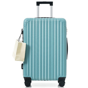 English Elm 6-piece Hardshell Abs Luggage Set with Spinner Wheels Tsa Lock and Scratch Resistant Shell Ice Blue N730P354689C