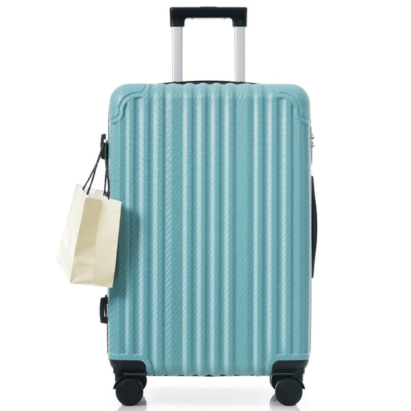 English Elm 6-piece Hardshell Abs Luggage Set with Spinner Wheels Tsa Lock and Scratch Resistant Shell Ice Blue N730P354689C