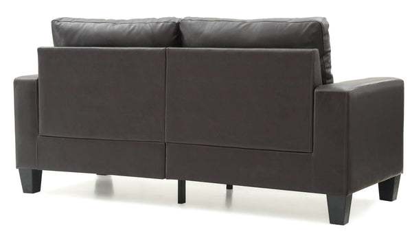 English Elm Newbury Modular Sofa with Pocketed Coil Seats and Kiln-Dried Hardwood Frame for Small Spaces Dark Brown 42 L x 30 W x 21 H B078108272